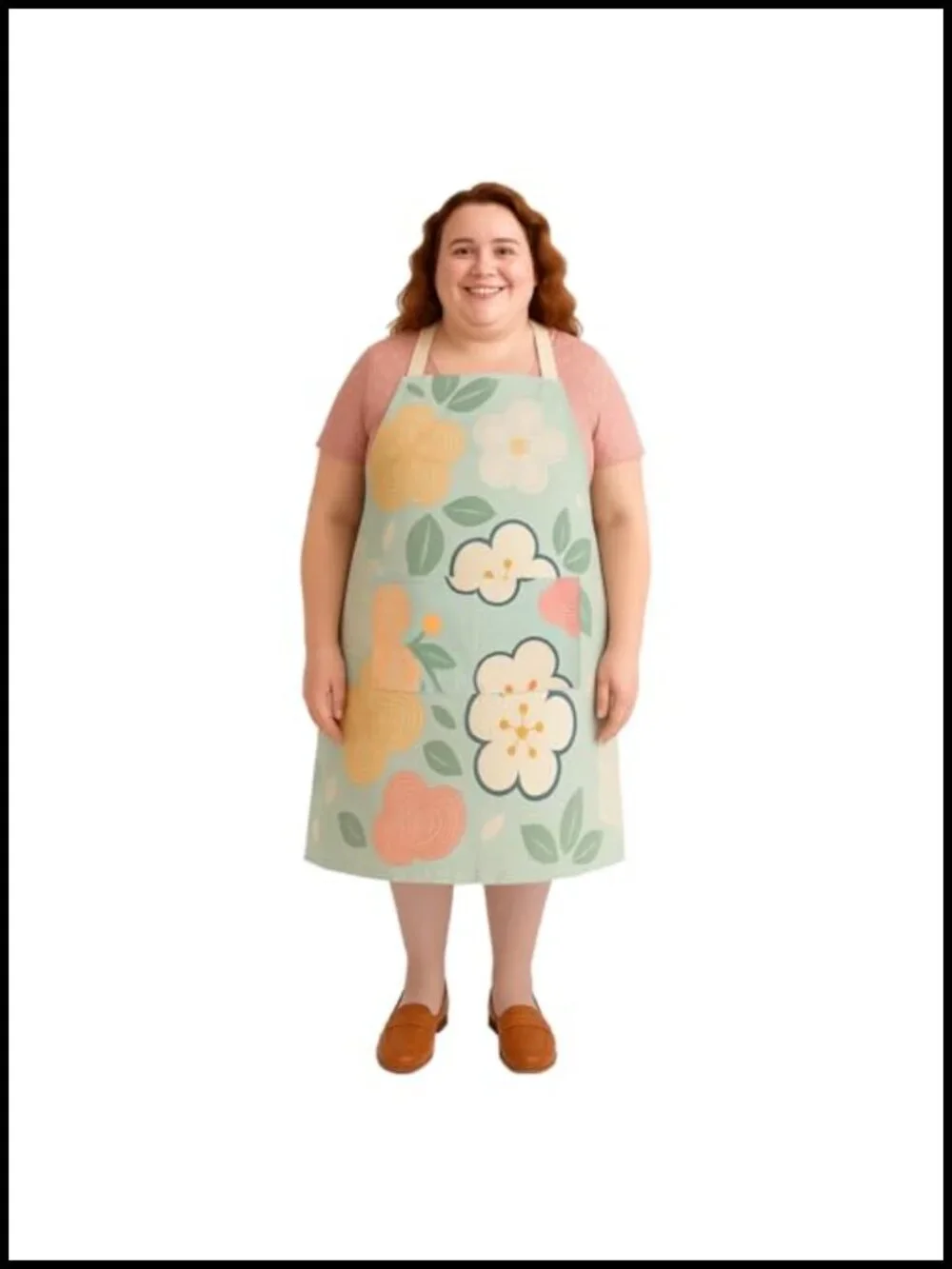Unisex Plus Size Bib Apron with Pockets - 5 Pockets Adjustable Neck